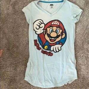 super mario t-shirt dress pjs